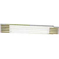 Stanley 0-35-458 Metro plegable de madera- 2 m x 17 mm- Color blanco- Amarillo